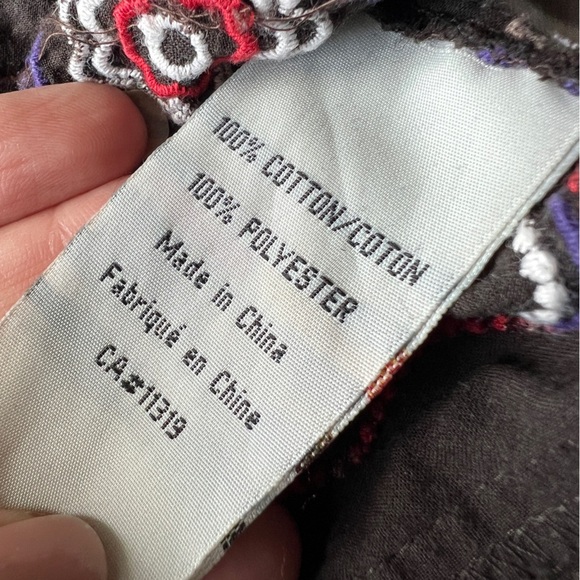 Y2K Dynamite Womens Brown Mocked Embroidered Fairy Top Ribbon Straps Medium - Picture 8 of 10